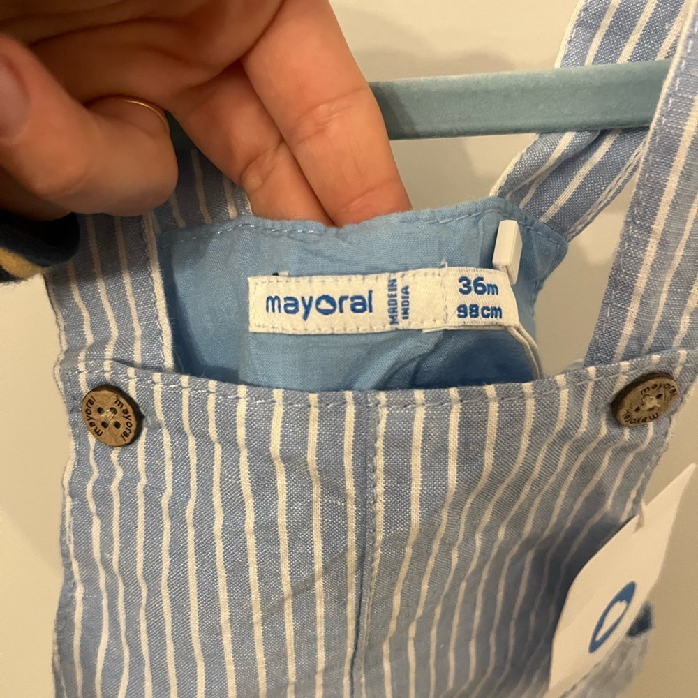NWT Striped Overalls - Picture 3 of 5